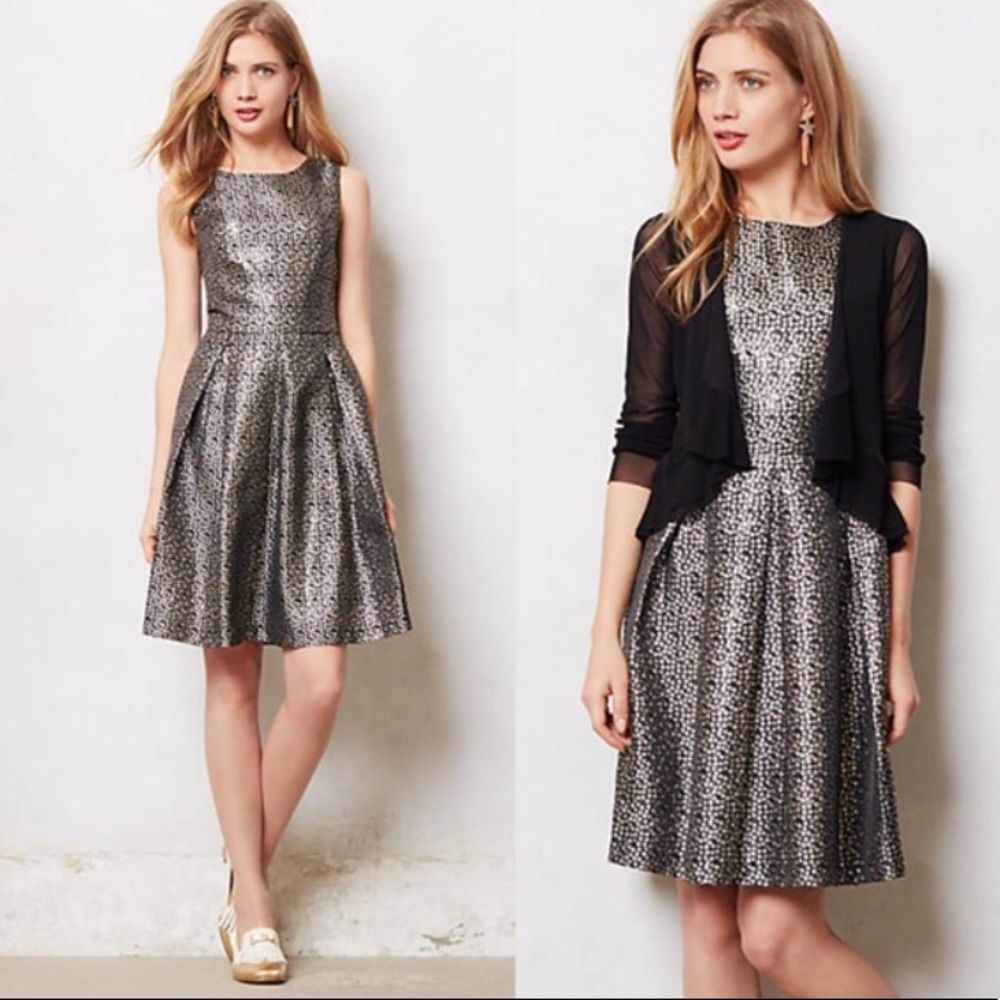 Anthropologie Josseline Brocade dress